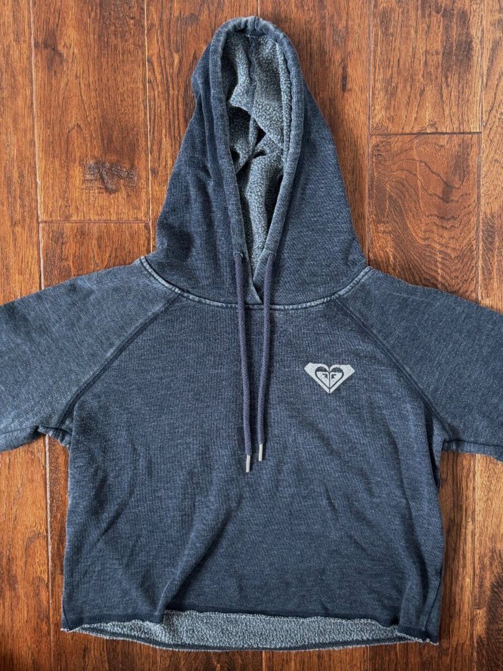 S Roxy Cropped Faded Graphic Hoodie